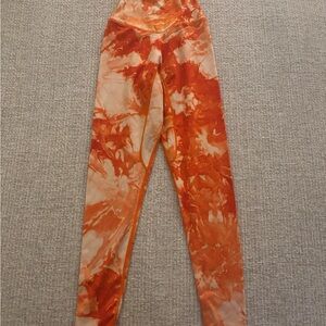 Balance Athletica Orange Tie-Dye Leggings